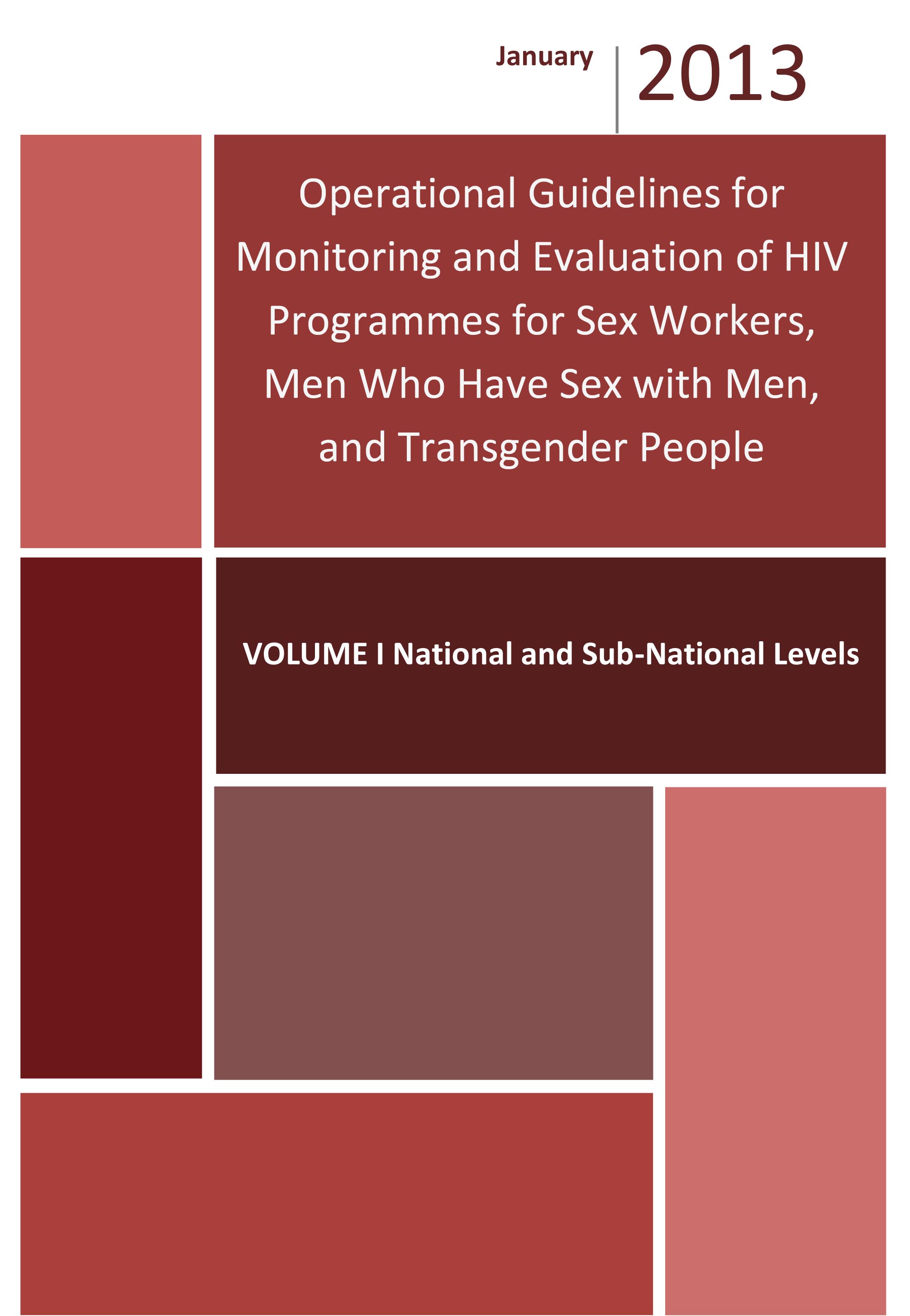 Operational Guidelines for Monitoring and Evaluation of HIV Programmes for Sex Workers