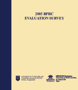 2003 BPHC Evaluation Survey