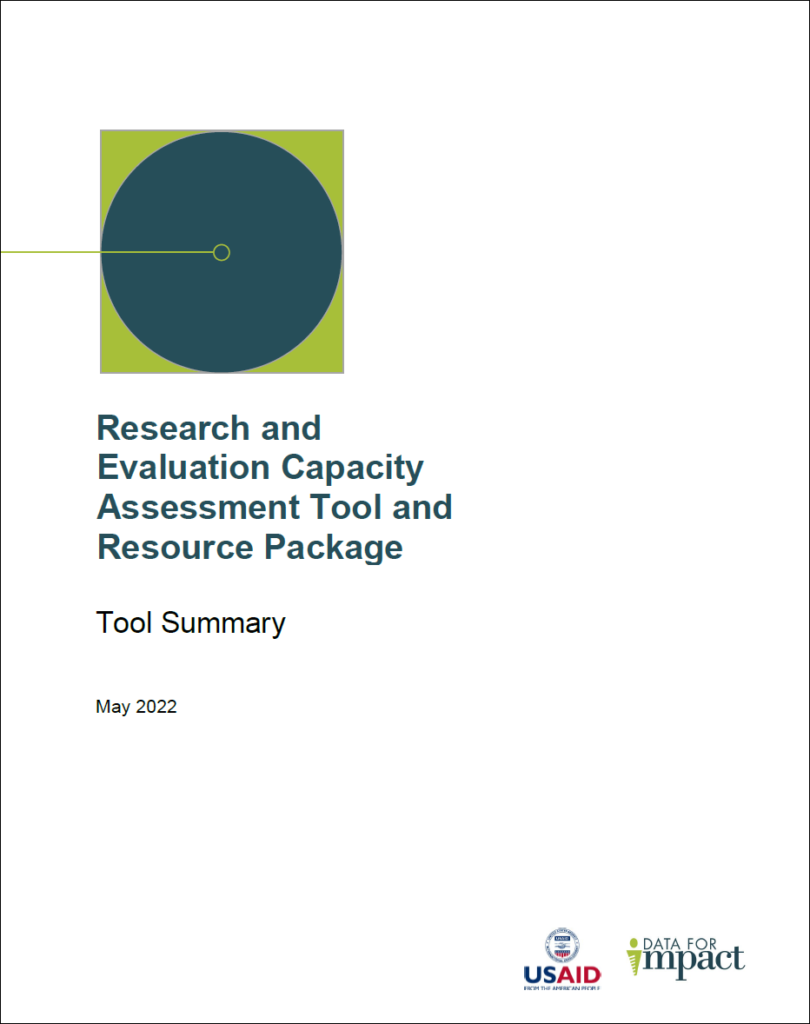 Research and Evaluation Capacity Assessment Tool and Resource Package