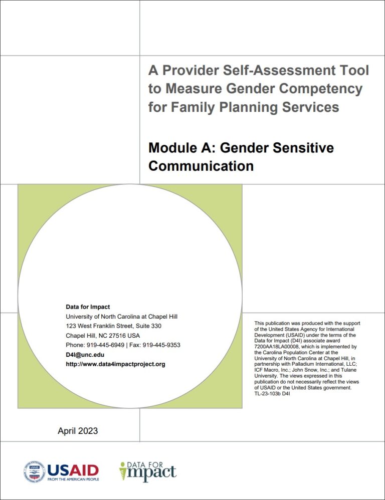 Gender Competency Tool Module A: Gender Sensitive Communication ...