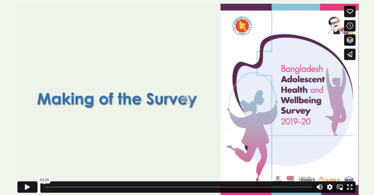Bangladesh Adolescent Health and Wellbeing Survey 2019-20 Dissemination Seminar Series 