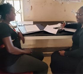 Piloting the revised Gender Competency Self-Assessment Tool with a FP provider in Uganda. © 2022 Eve Namisango, Data for Impact