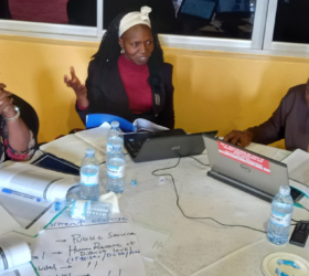 Group work during the USAID D4I Digital Skills Assessment Guide Pilot Workshop Series in Kampala, Uganda in June 2023.