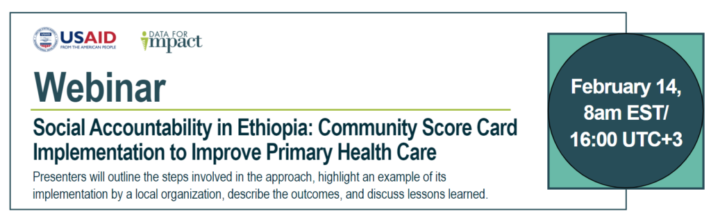 Social Accountability in Ethiopia: Community Score Card Implementation to Improve Primary Health Care