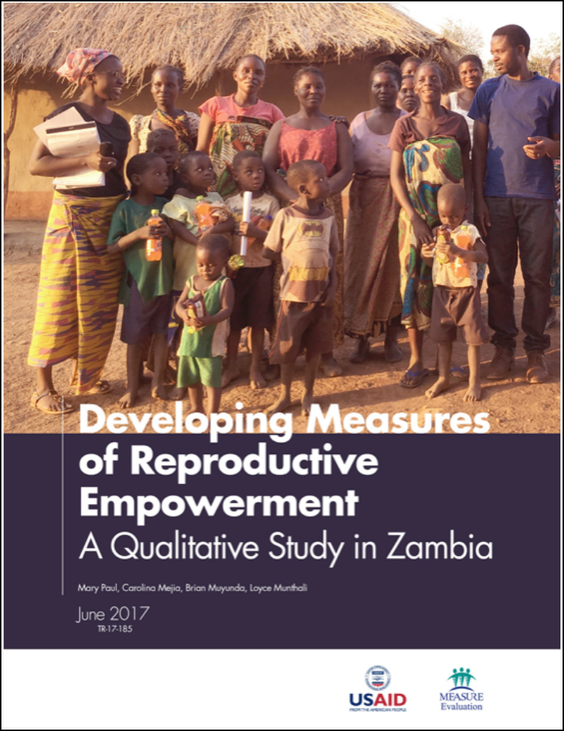Developing Measures of Reproductive Empowerment A Qualitative Study in Zambia
